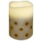 Brite Star 5.5" White Floral Battery Operated Flameless Flickering Wax Pillar Candle
